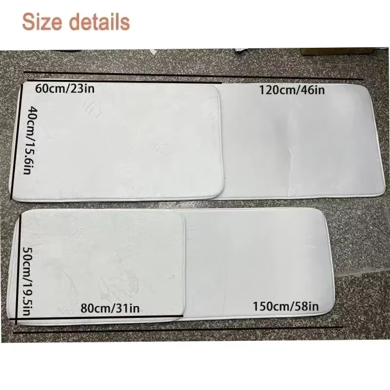 Tapis en molleton de corail à entretien facile, blocs de couleurs créatifs pour cuisine, couloir, buanderie, salle à manger, décoration