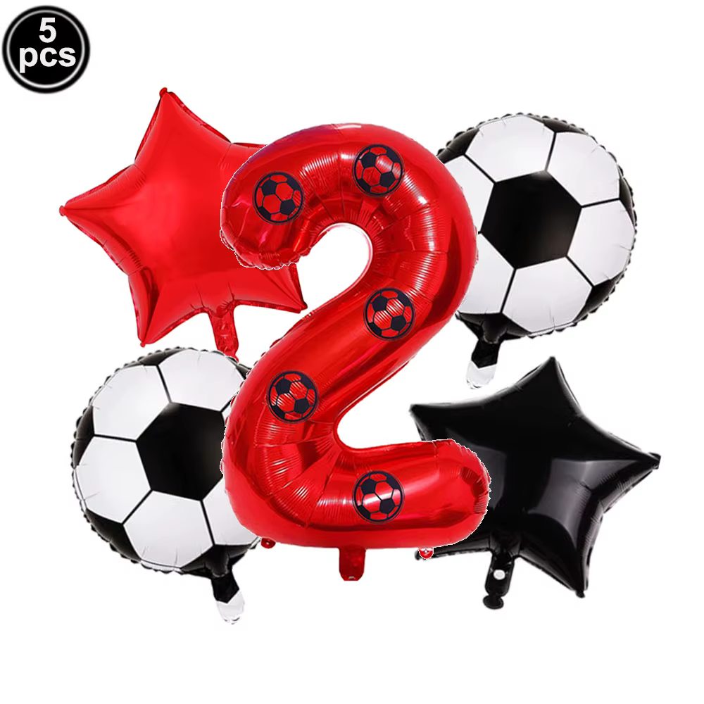 Ballons de football, décorations d'anniversaire