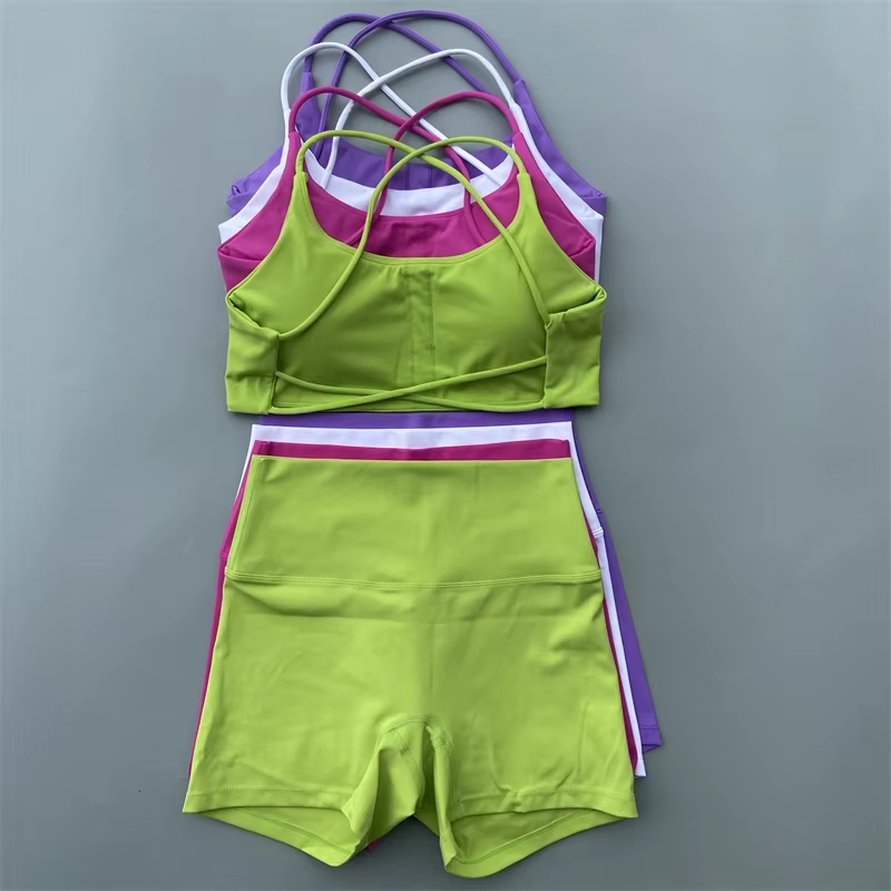 Ensemble short de Yoga deux pièces pour femmes