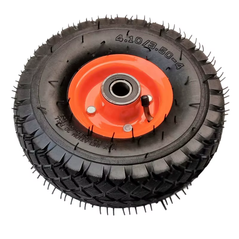 Roue gonflable en caoutchouc de 10 pouces 350-4 I, roue simple pour chariot, pneu pneumatique de 350 pouces