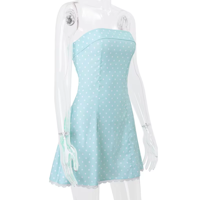 Vêtements pour femmes – Nouvelle collection été 2026 – Robe bustier sexy style Spice Girl à col bateau