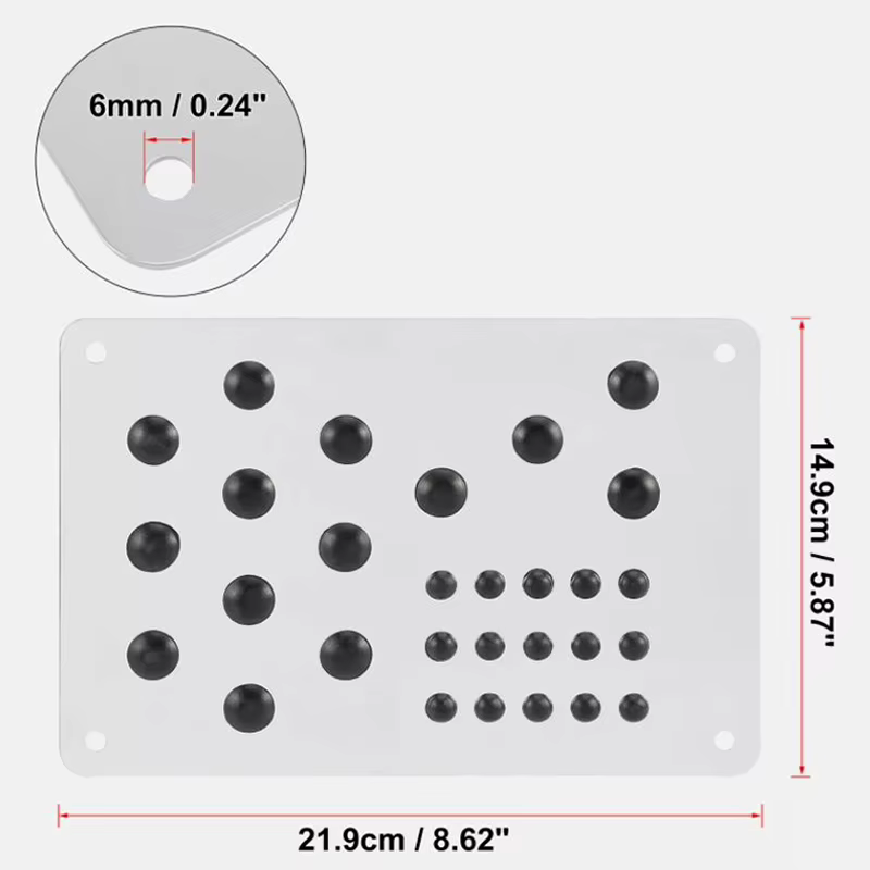 Tapis de sol de voiture en alliage d'aluminium, plaque de talon épaisse en aluminium, pédale 23.5x16cm, autocollant de style automobile, couverture, accessoires de voiture