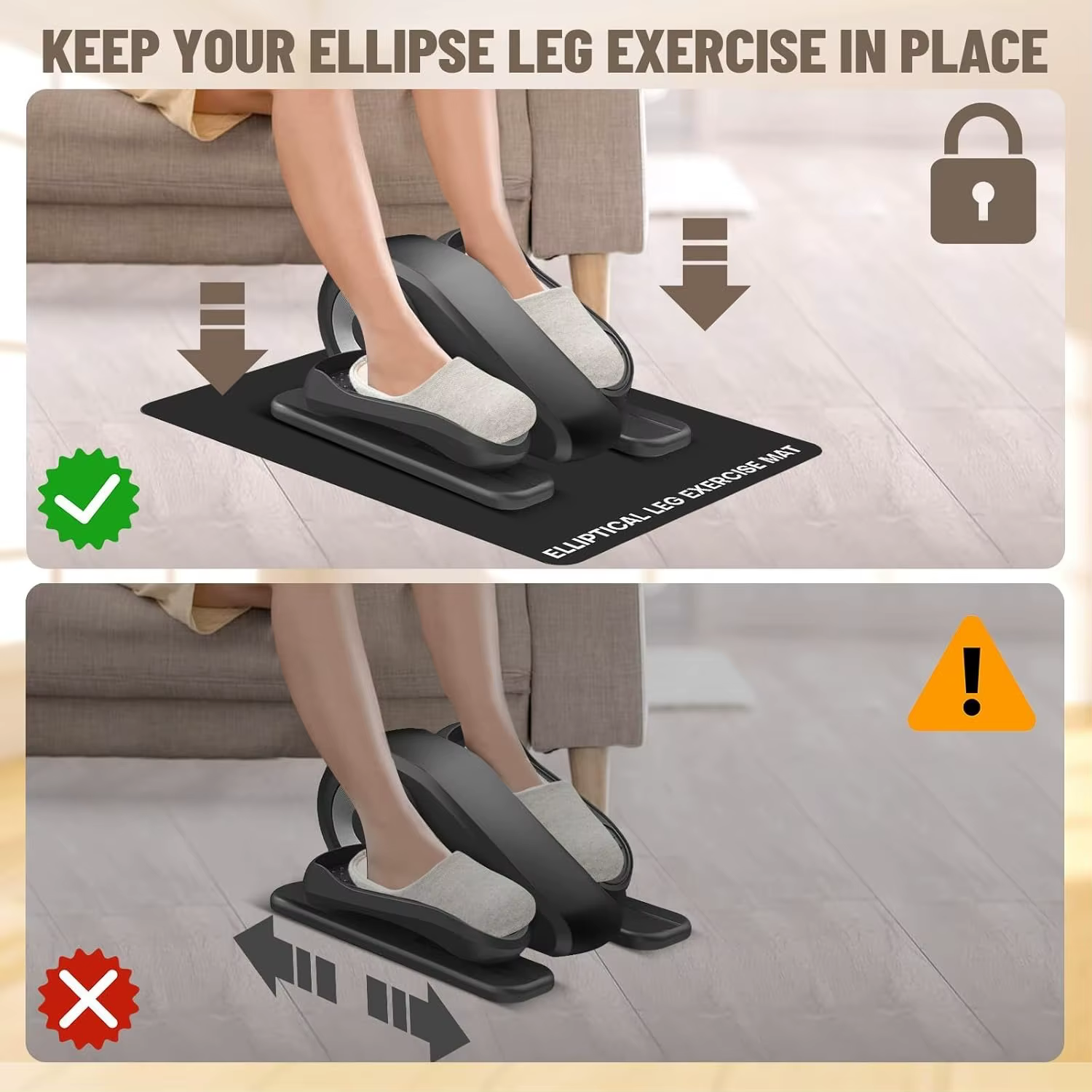 Tapis d'exercice antidérapant et insonorisant