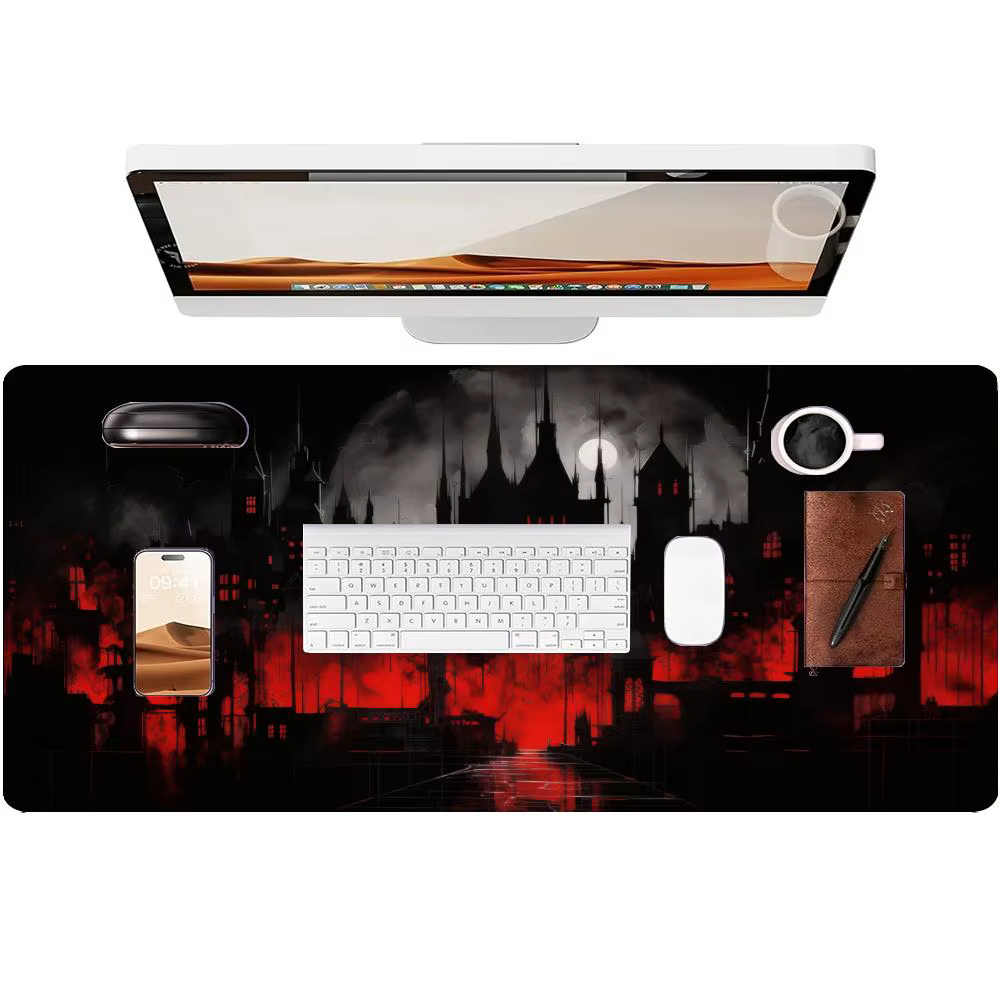 Tapis de Souris Fille Mignonne, Thème Anime et Beauté, Accessoire pour Ordinateur Portable, Tapis de Bureau Simple et Confortable