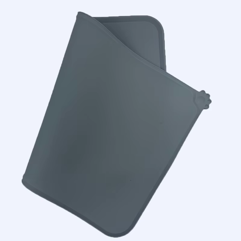 Tapis d'hiver imperméable pour animaux de compagnie, pour chien et chat, couleur unie, en Silicone, coussin de nourriture pour animaux de compagnie, bol pour boire, napperon d'alimentation pour chien,