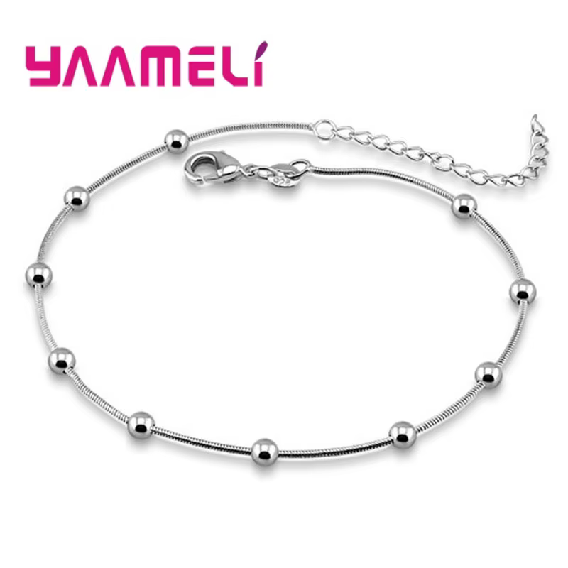 Chaînes de pied réglables pour femmes, breloque en argent Sterling 925, bijoux bohème, Design de vacances d'été