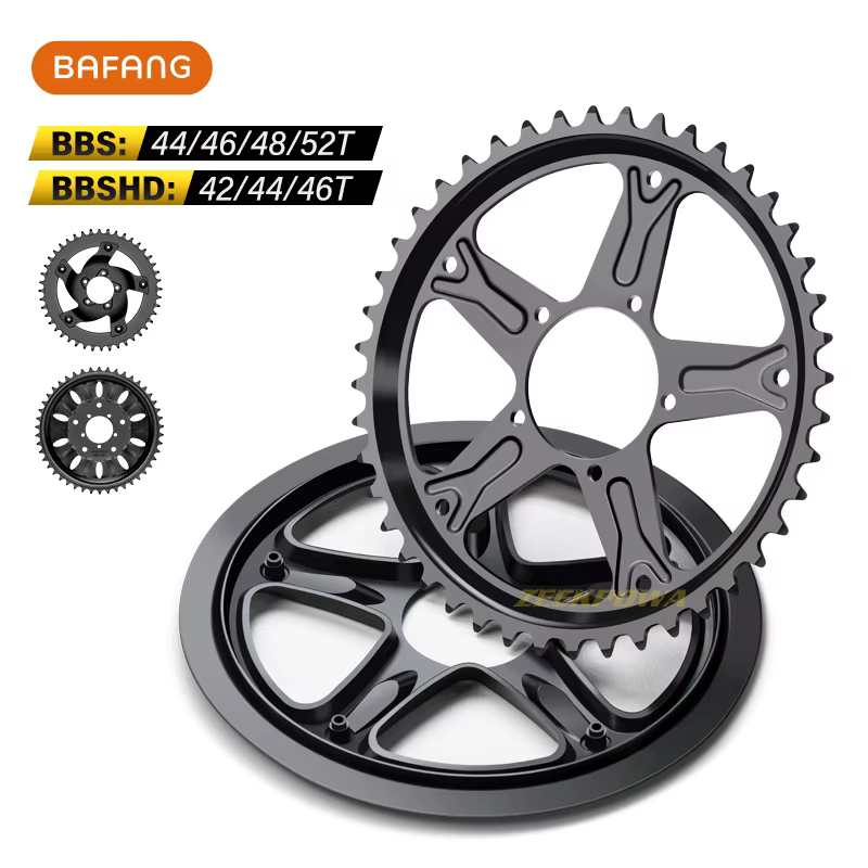 Bafang 44T 46T 48T 52T plateau chaîne roue garde pignon roue à chaîne pour BBS01B BBS02B BBSHD moteur d'entraînement central accessoires de vélo électrique
