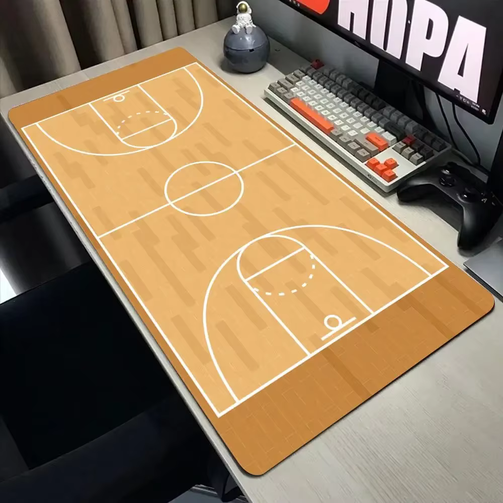 Tapis de souris pour terrain de basket-ball, clavier, tapis de bureau, accessoires de bureau, tapis de souris pour ordinateur XXL, tapis de souris de basket-ball, tapis de jeu étendu
