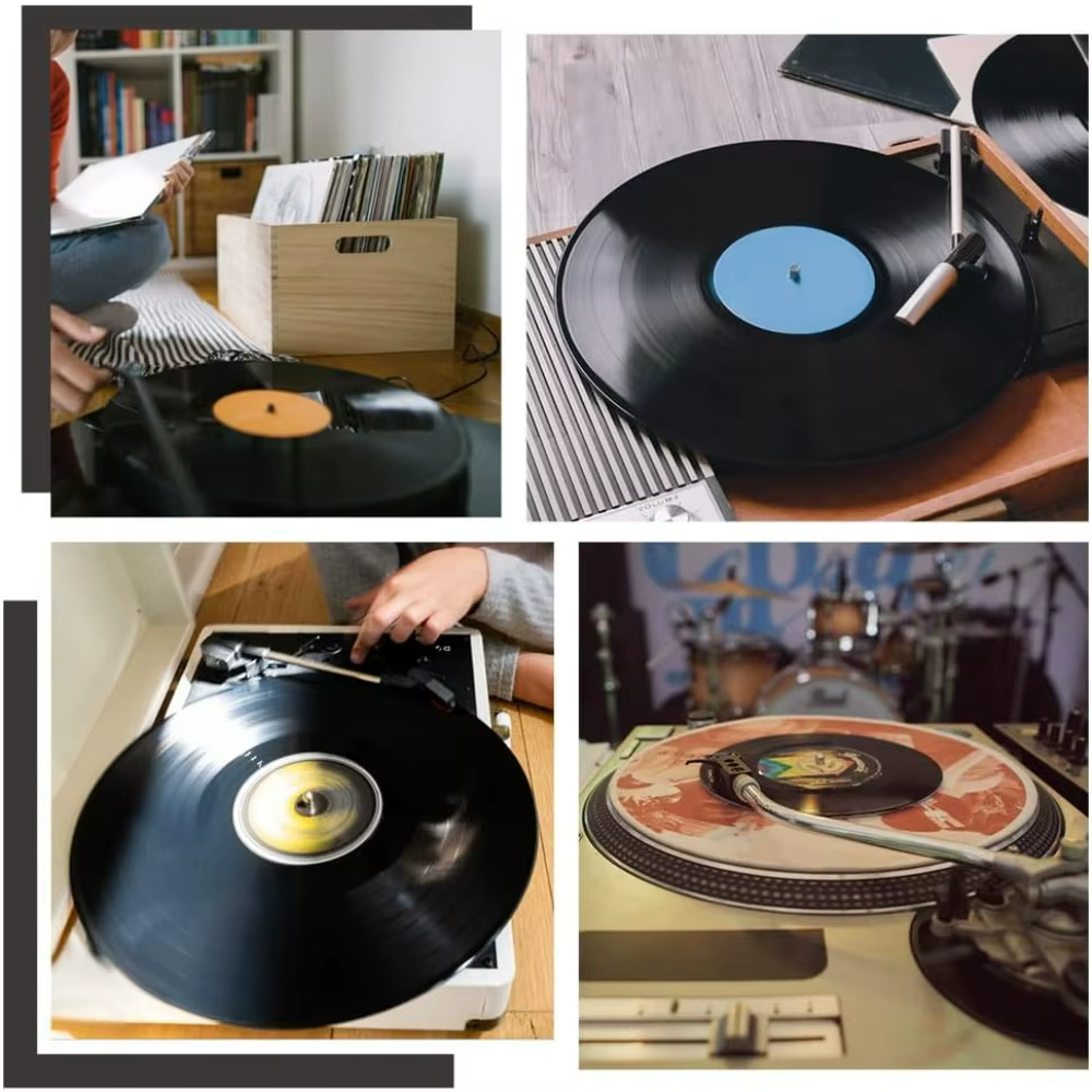 Tapis de plateau tournant en acrylique pour lecteur de vinyle, tapis de plateau blanc pour disques vinyles, 30cm