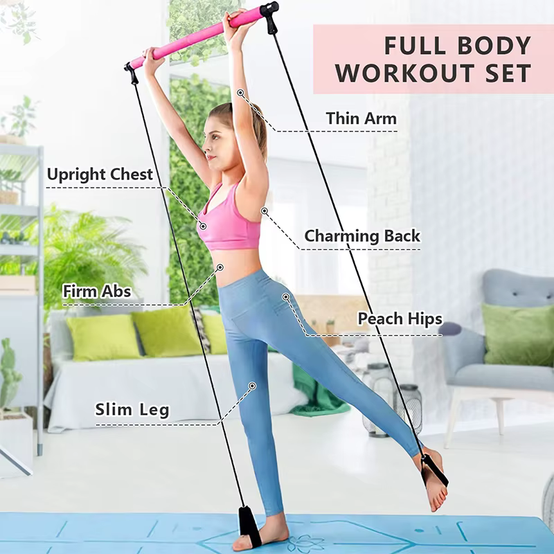 Combinaison de barre de Pilates multifonctionnelle