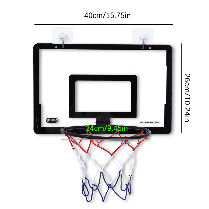 Mini cerceau de basket-ball pour enfants et adultes, petit cerceau de basket-ball d'intérieur pour porte murale et ensemble de jeu de Sport de balle de tir en pièce