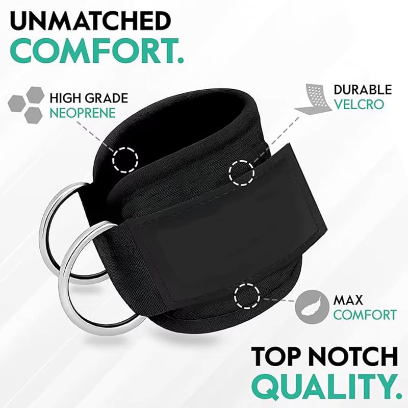 Sangle de cheville fine réglable avec doubles anneaux
