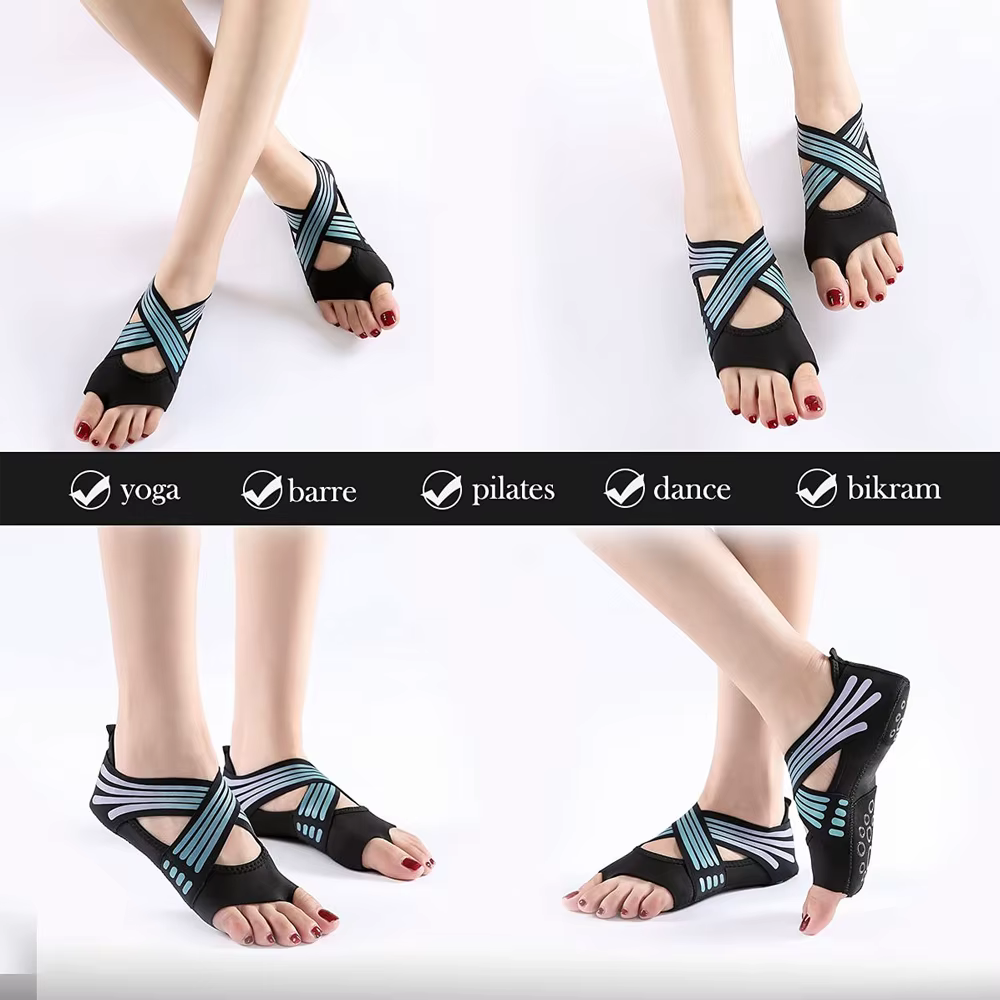 1 paire de chaussettes antidérapantes pour Pilates