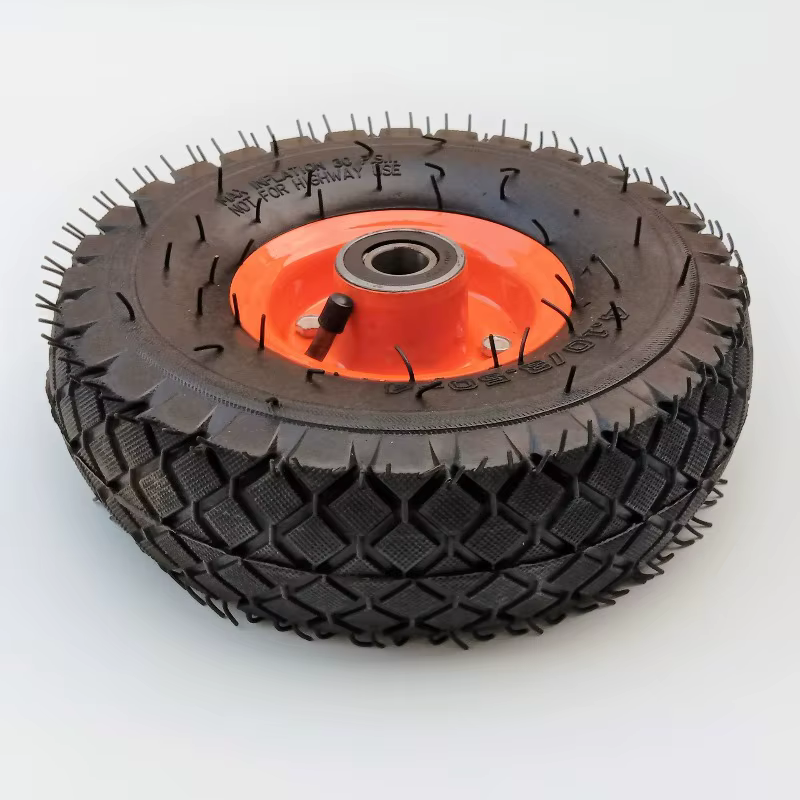 Roue gonflable en caoutchouc de 10 pouces 350-4 I, roue simple pour chariot, pneu pneumatique de 350 pouces