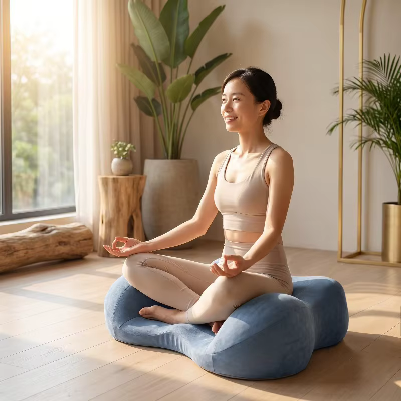 Coussin de méditation, Zafu en mousse à mémoire de forme au charbon de bambou