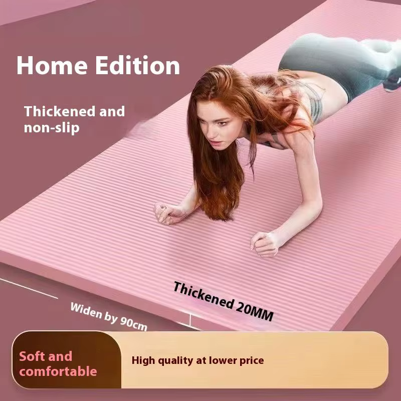 Tapis de yoga antidérapant haute densité pour sports et pilates à domicile 10 mm pour exercices de gymnastique