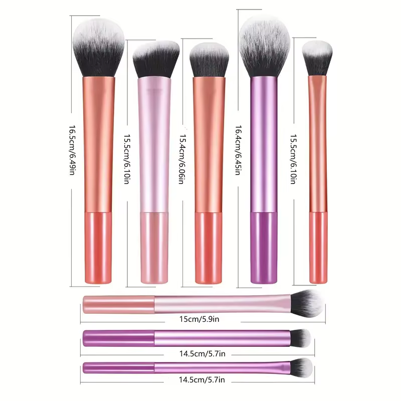 Kit de pinceaux de maquillage synthétiques doux, 8 pièces, pour fond de teint, Blush, fard à paupières, outils de maquillage cosmétiques