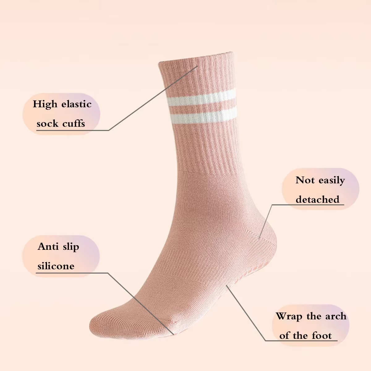 2025 nouvelles chaussettes Pilates avec poignées pour femmes