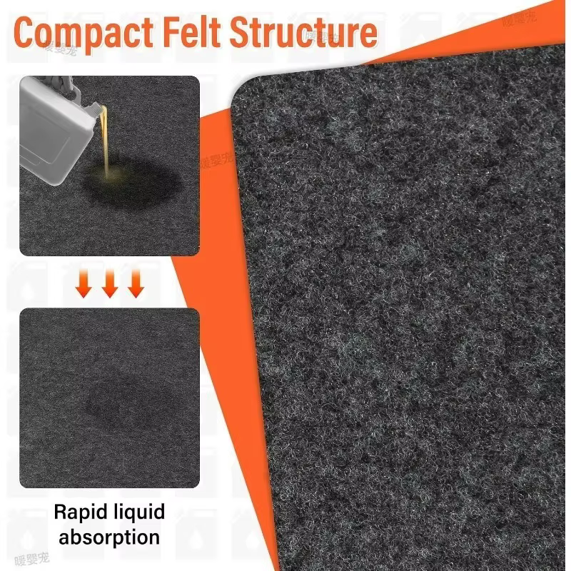 Tapis de réparation automobile en feutre, tapis de sol pour garage, absorbant l'eau et l'huile, antidérapant, anti-débordement, tapis de coffre de voiture