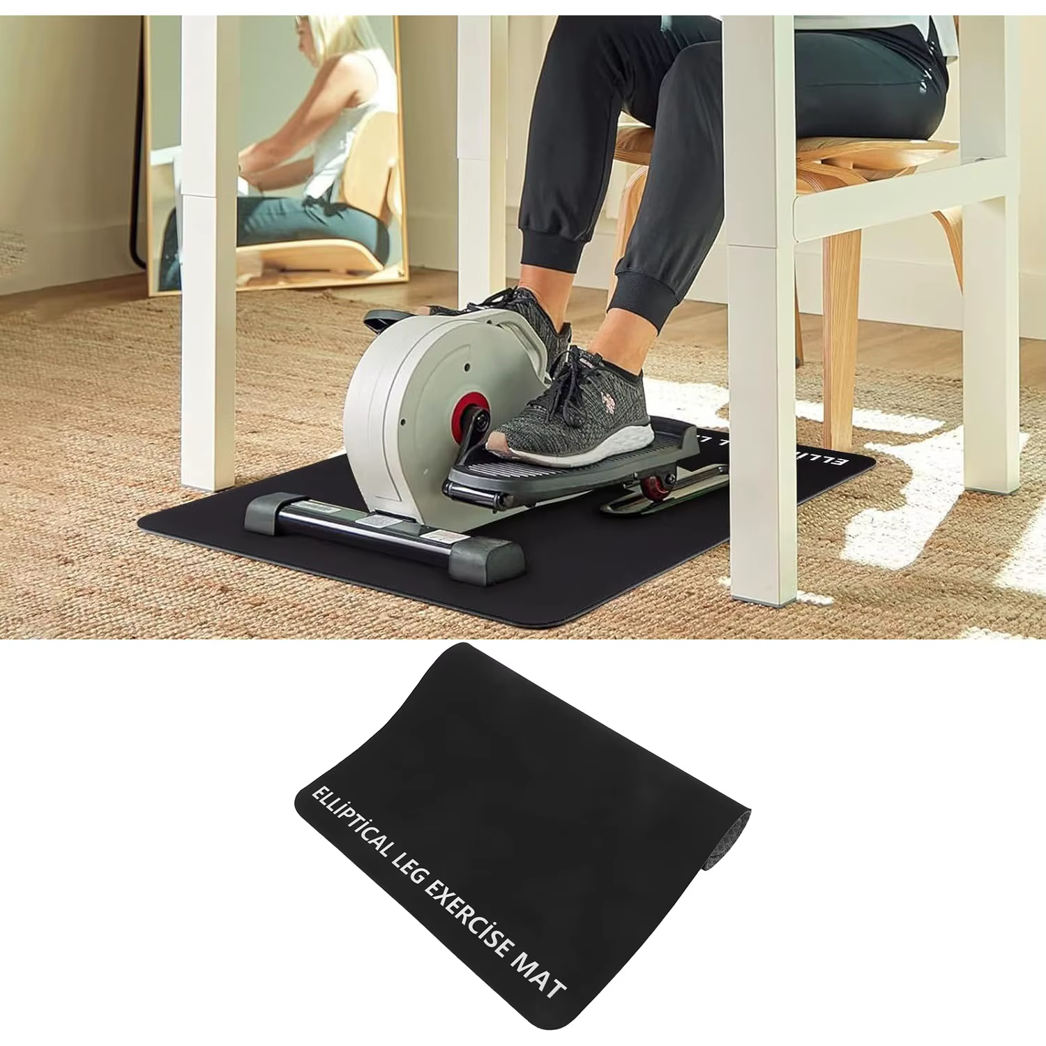 Tapis d'exercice antidérapant et insonorisant