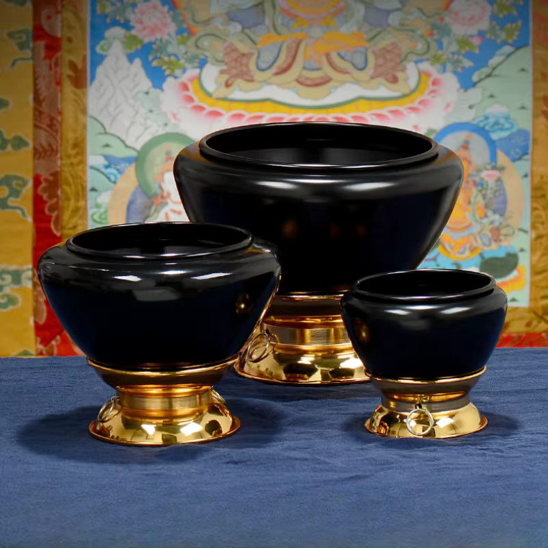 Bol chantant tibétain, ornement décoratif bouddhiste traditionnel zen pour la maison