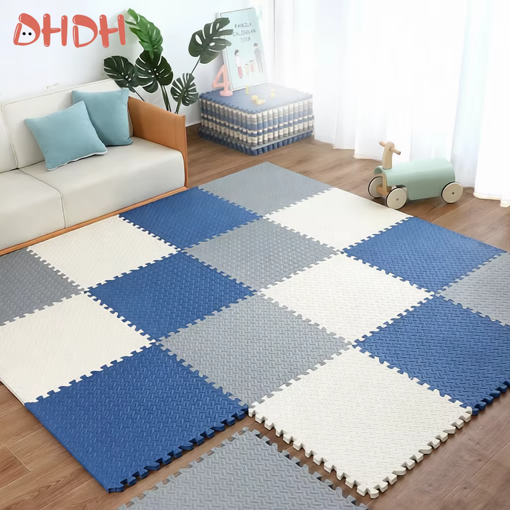 Tapis de jeu pour bébé épais de 2.5cm, carreaux en mousse EVA, Puzzle antidérapant imbriqué, pour chambre d'enfant, tapis de sol de sécurité pour tout-petits