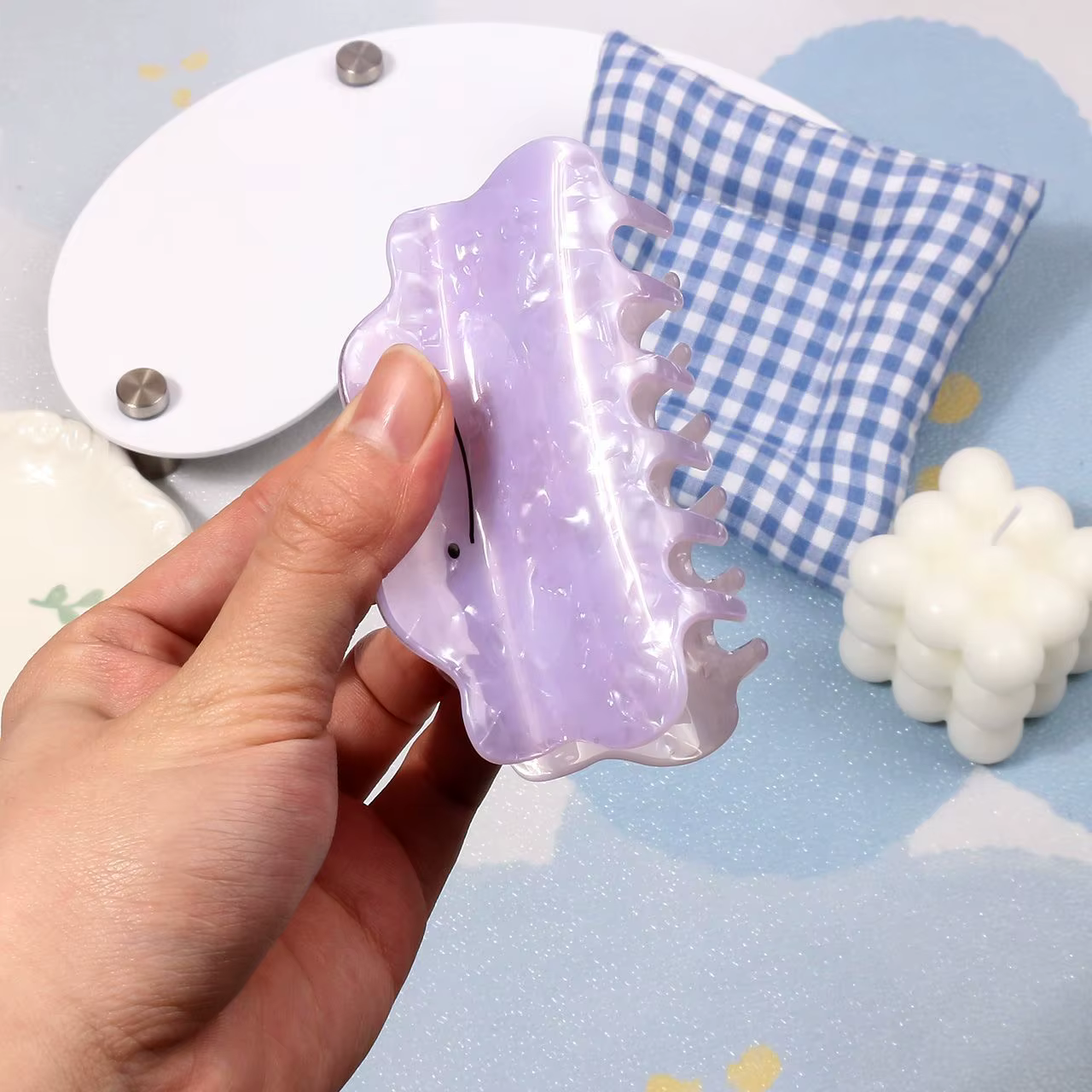Pince à cheveux Pokémon Violet Ditto, accessoire pour l'arrière de la tête, mignon et amusant, cadeau pour amies