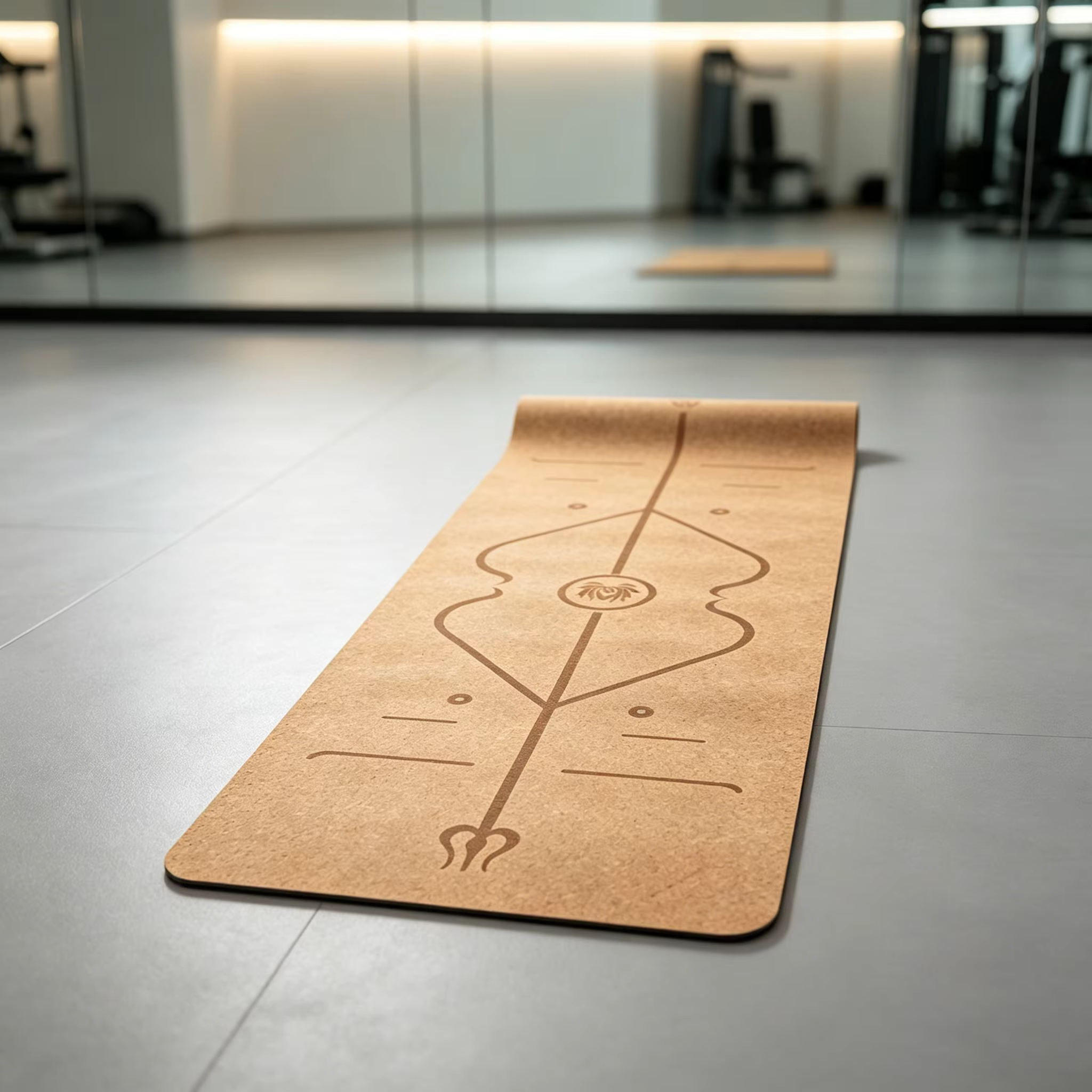 Tapis de yoga en liège naturel TPE