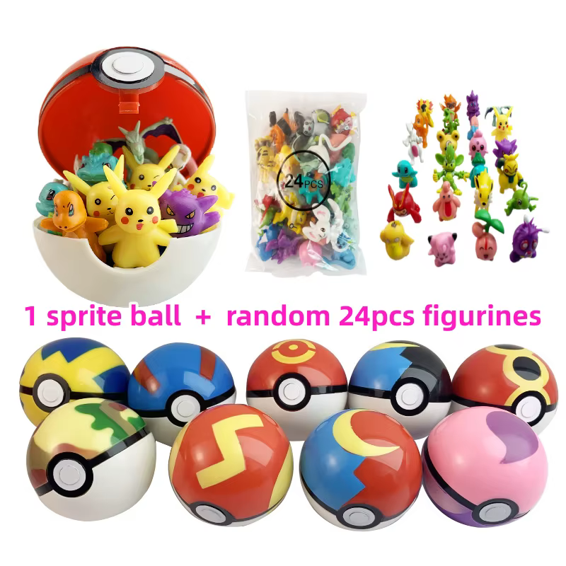 Pokemon balle elfe jouet Anime figurine PokeBall poche monstre vide clip n go modèle Pikachu Poke Ball enfant enfant noël Gif