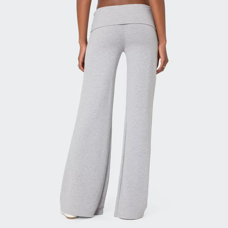 Pantalon de survêtement décontracté à jambes larges pour femmes, pantalon de yoga évasé, vêtements de rentrée scolaire, tenues pour adolescentes