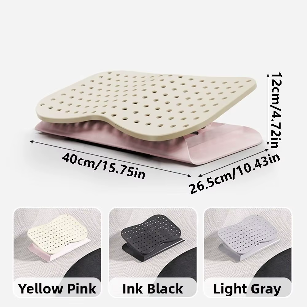 Repose-pieds ergonomique sous le bureau, base antidérapante, 6 niveaux, repose-jambes confortable et respirant pour chaise de bureau