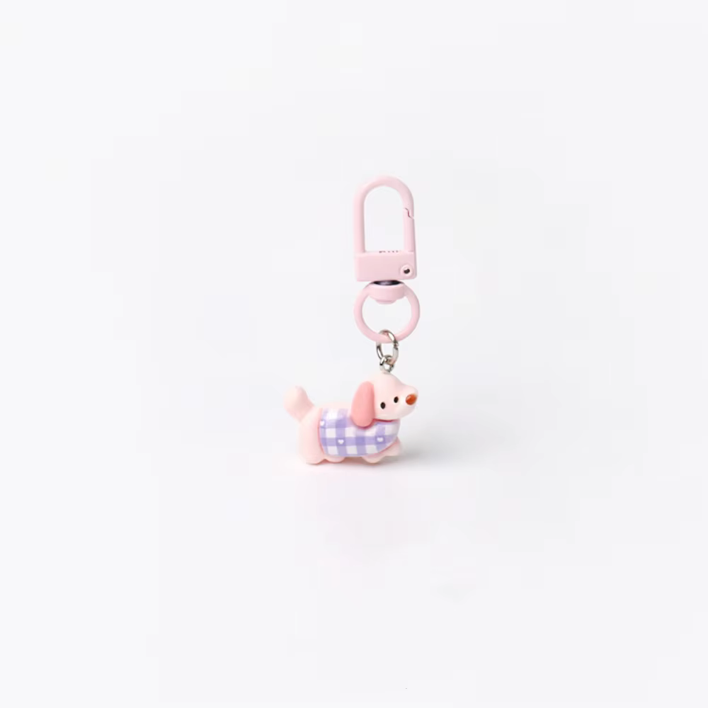 Porte-clés créatif et exagéré pour chiot, accessoires de dessin animé pour chien, pendentif de Simulation mignon pour sac à main