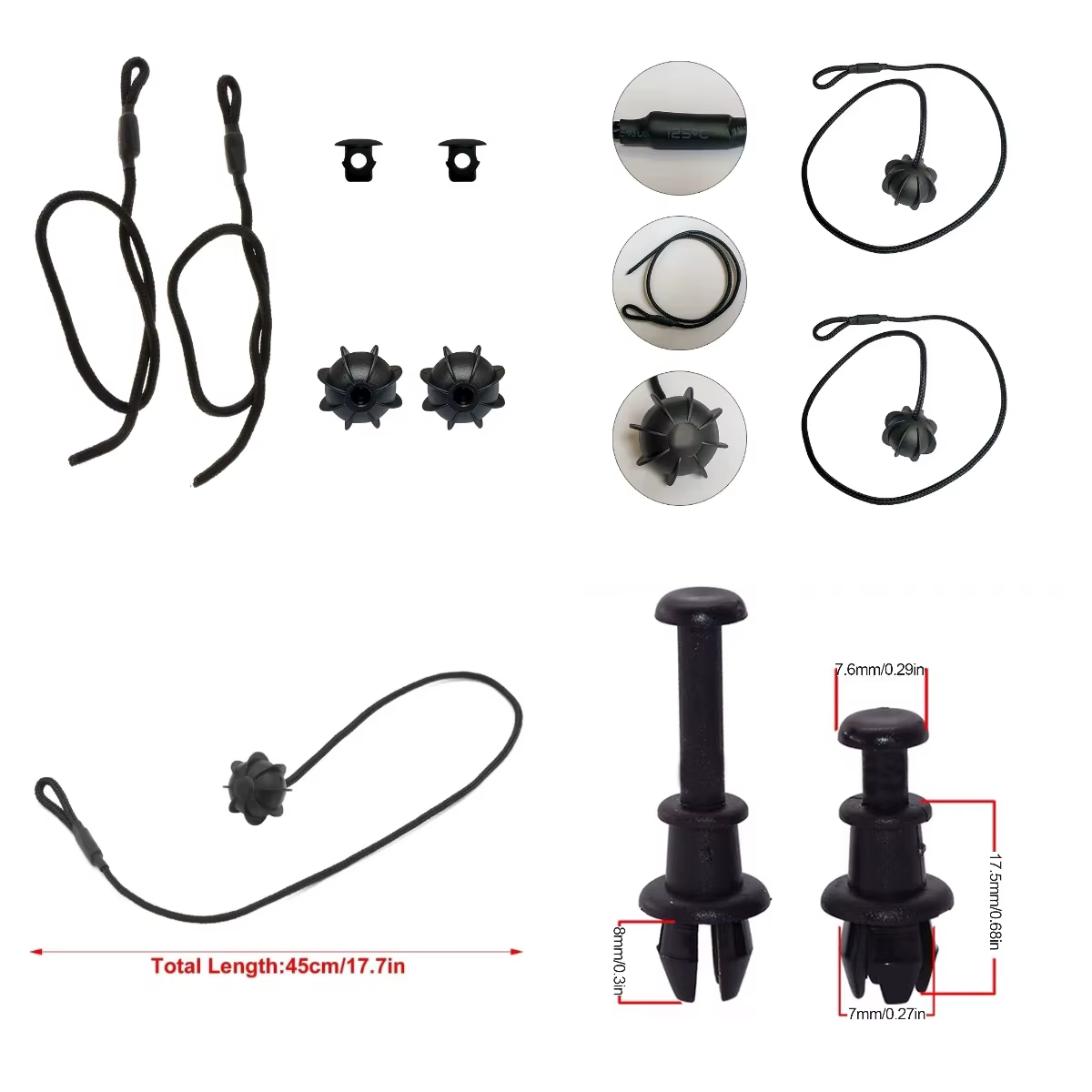Boot Trunk Parcel Shelf Strap String Clips, EscalString Hanger Crochet pivotant pour Volkswagen GOLF 5 Mk6 Tiguan Polo ettes T-CROS