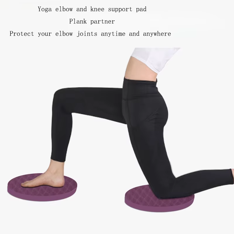Tapis de yoga sportif rond et épais en mousse