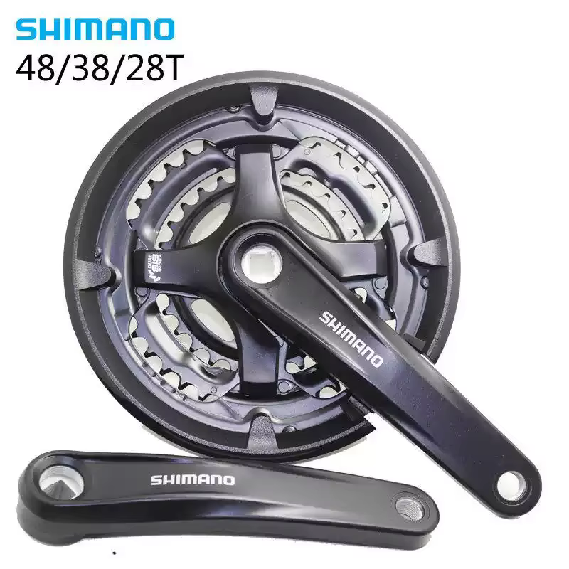 SHIMANO FC - TY501 Pédalier à trou carré 42T/48T - 7/8 vitesses 21/24 pour VTT
