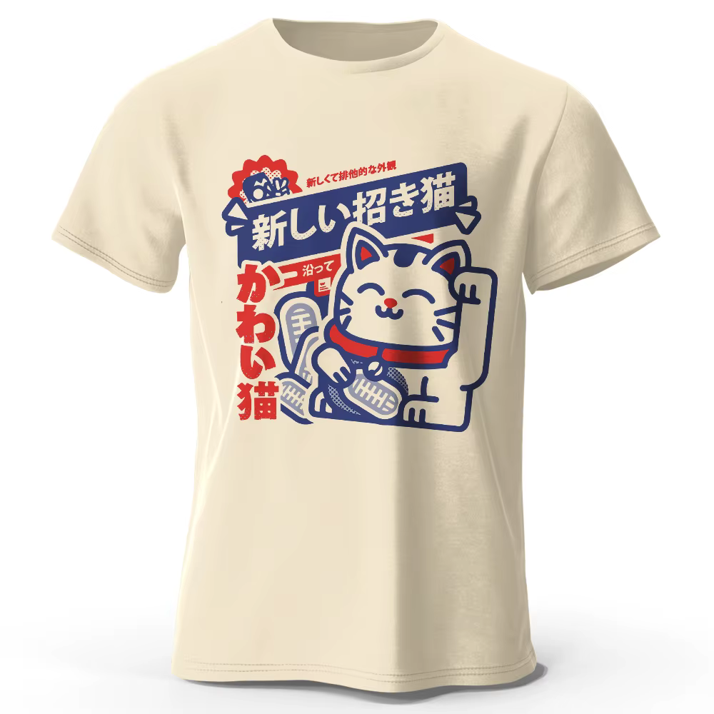 T-Shirt 100% coton imprimé Anime Kawaii, T-Shirt à manches courtes à col rond doux et respirant, Style Harajuku unisexe