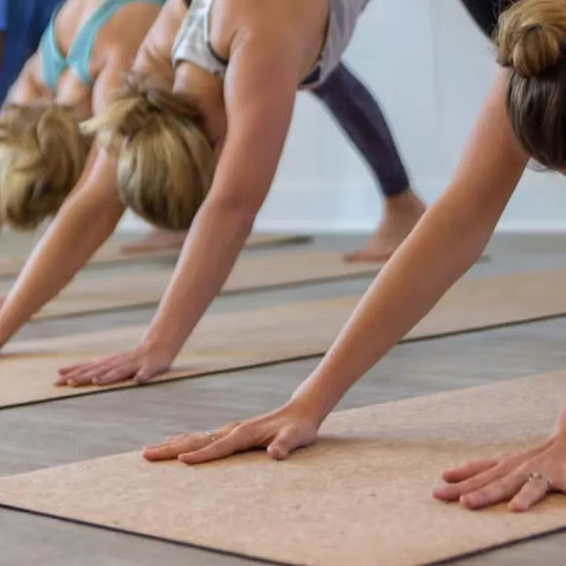 Tapis de yoga en liège naturel TPE 183x61 cm