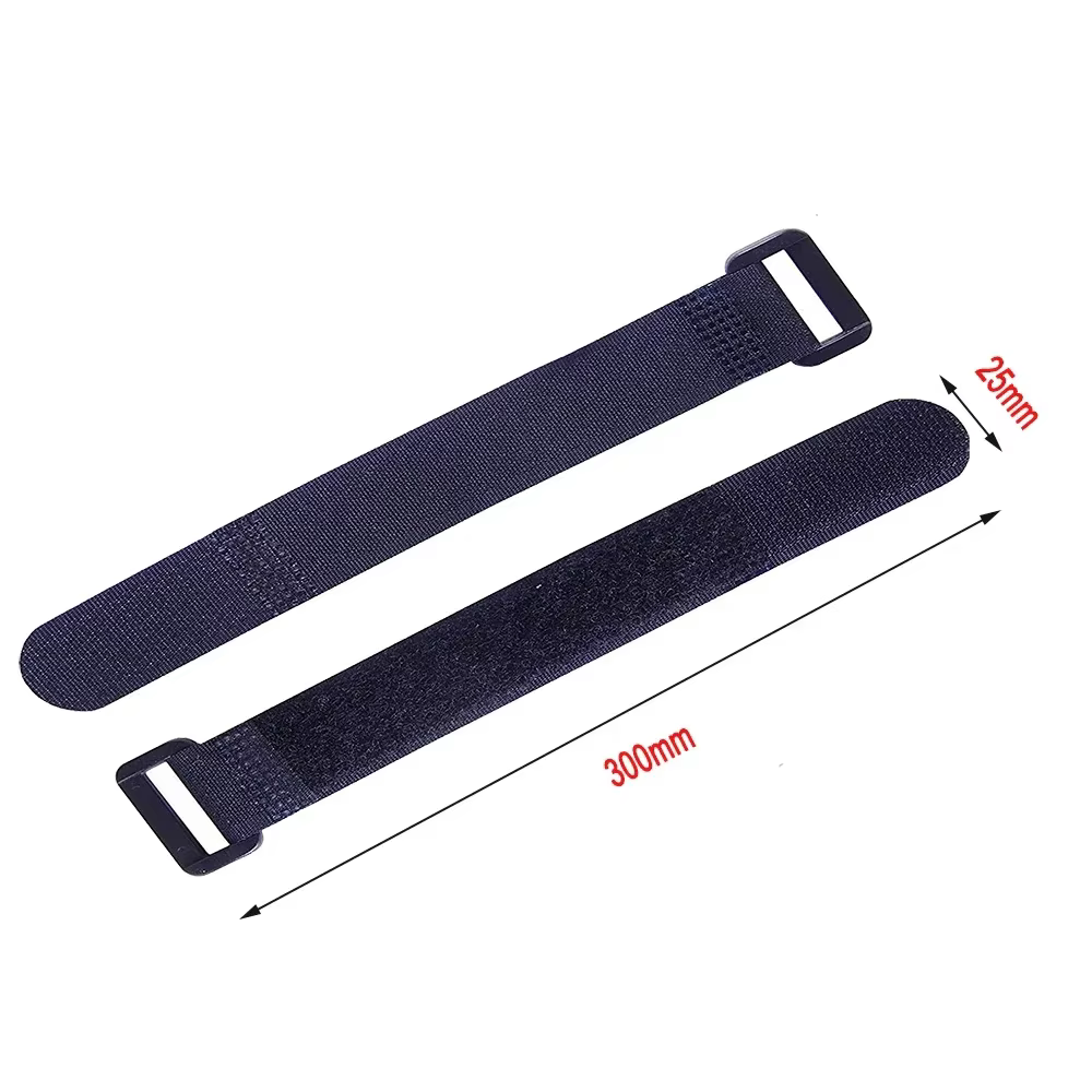 Sangles de fixation auto-adhésives en nylon pour roues de vélo, 2.5x30cm, 5 pièces, réutilisables, durables, multi-usages, avec crochets et boucles