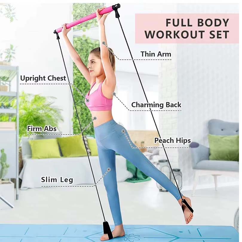 Combinaison de barre de Pilates multifonctionnelle