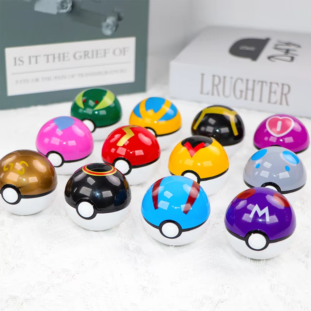 Lot de 12 figurines Pokémon Pikachu Pokeball, collection de figurines de dessins animés Kawaii, cadeaux d'anniversaire