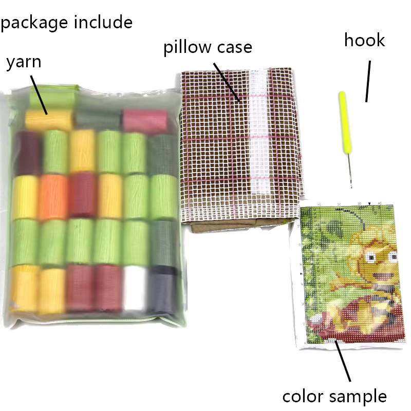 Tapisserie phare de mer crochet de loquet kits de tapis avec toile imprimée