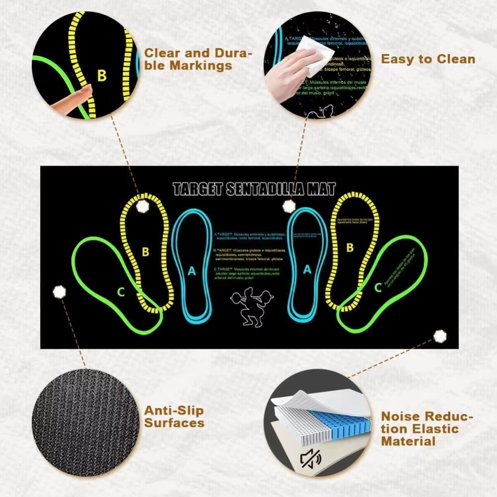 Tapis de Squat bicolore 35x80cm
