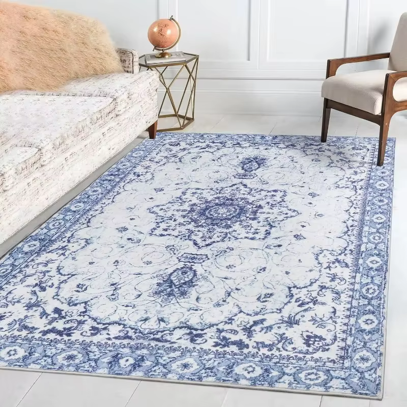 Tapis luxueux imprimé Vintage rose, élégant, antidérapant, pour salon, chambre à coucher, tapis de sol classique, décoration de maison, Festivals de pâques