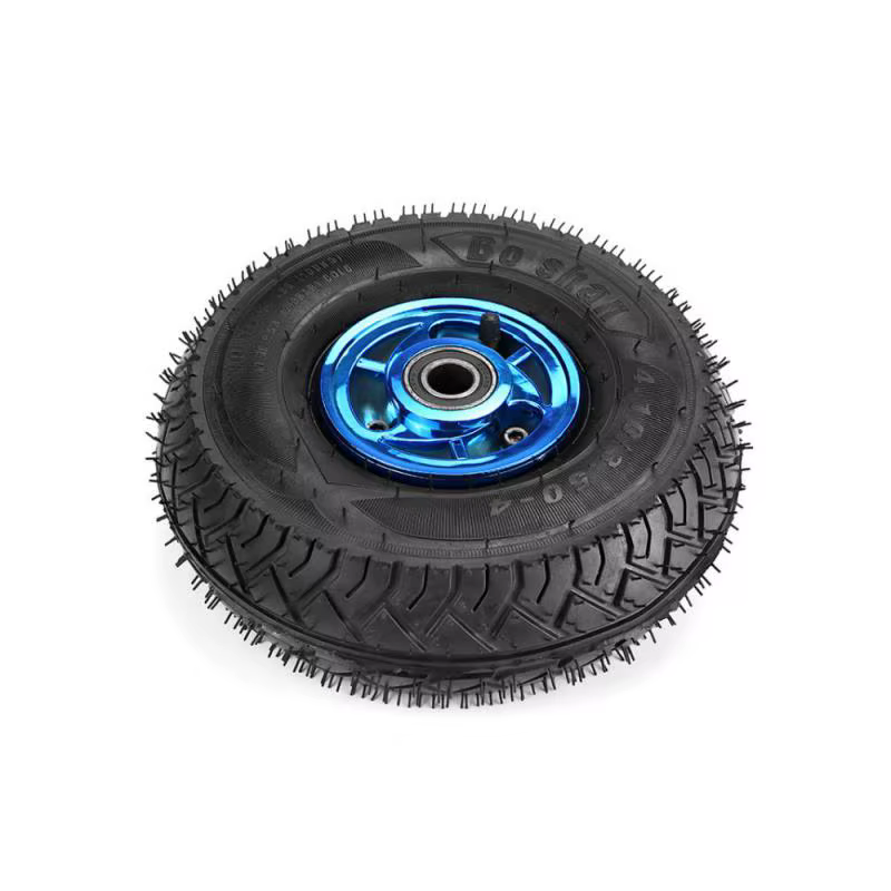 Roue gonflable en plastique et acier, roulette en caoutchouc de 8 pouces, 1 pièce d'emballage, 2.50-4