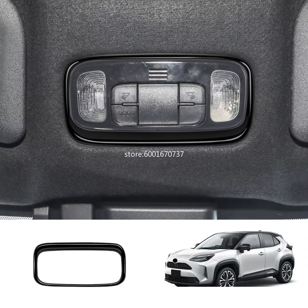 Cadre de volant noir ABS, accessoires de voiture, décoration de commutateur de fenêtre, garniture de couverture pour Toyota Yaris Cross 2020 2021 2022