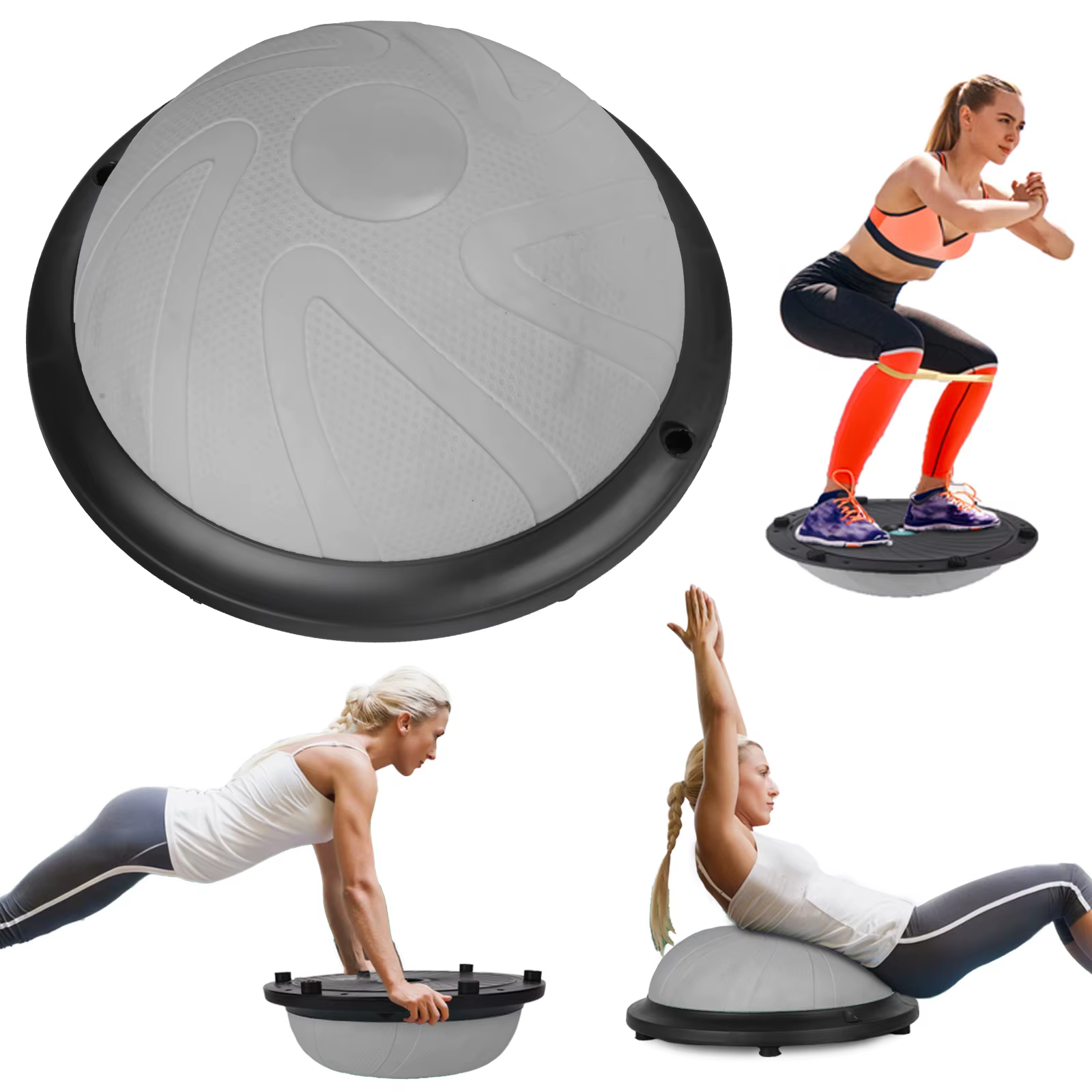 Ballon de yoga demi-rond