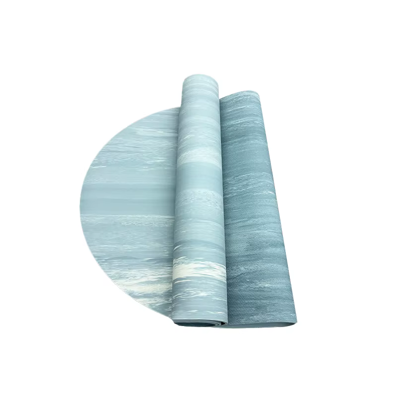 Tapis de yoga épais et écologique, tapis d'exercice en tissu recyclé en caoutchouc naturel antidérapant