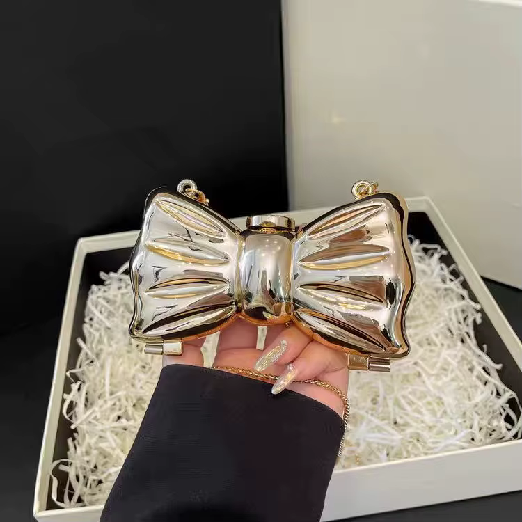 Sac de soirée doré, sacs à main et sacs à main de luxe de styliste, sacs à bandoulière de forme amusante, pochette ronde en acrylique brillant pour fête de mariage