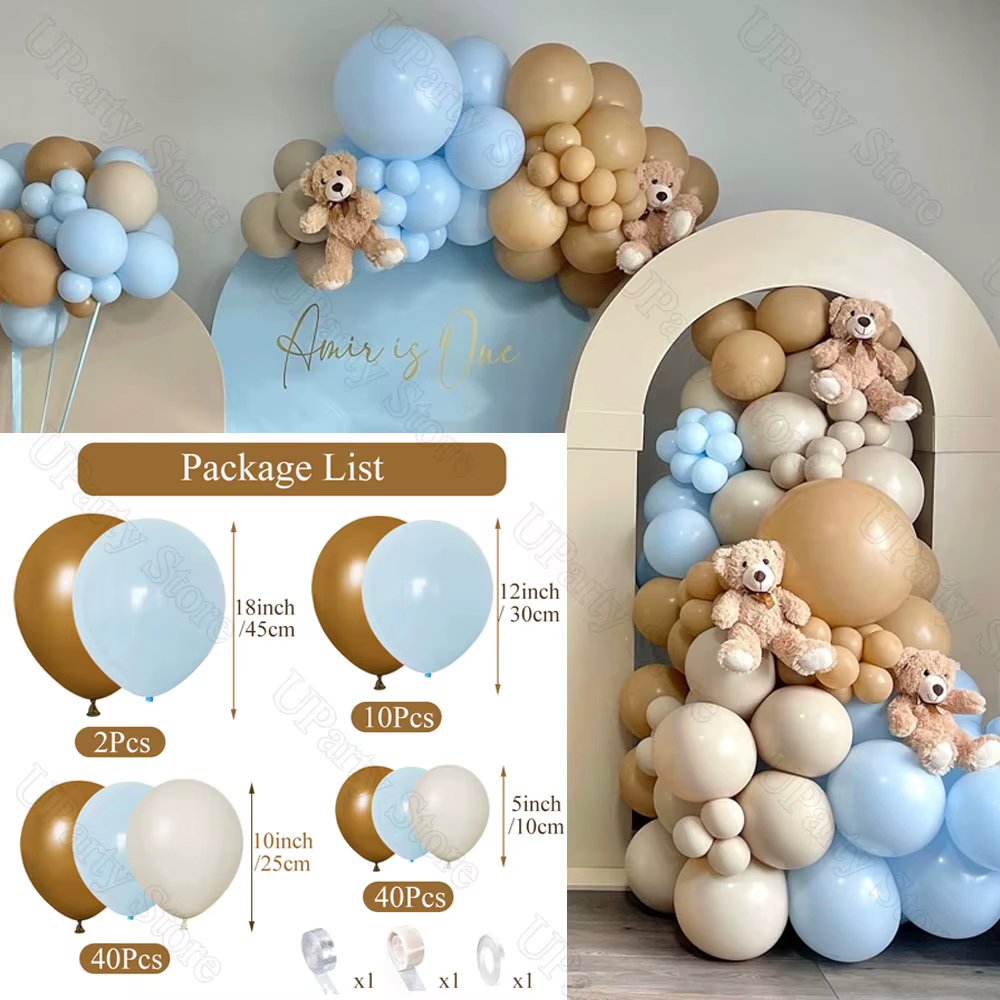 Guirlande de ballons pour fête prénatale, style Boho, sable, abricot, marron, kaki, arc pour anniversaire, nous pouvons attendre, décoration de réception-cadeau pour bébé