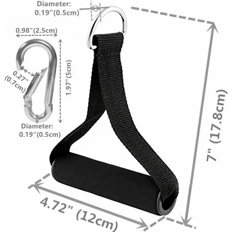 Poignée de gymnastique poignées en mousse Extra larges pour Fitness Crossfit levage traction entraînement robuste anneau en D tirer corde câble Tube accessoires